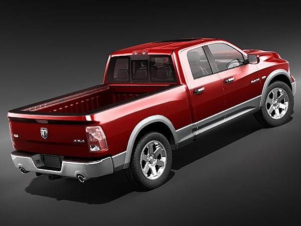 dodge ram 2009 crew 3d model - dodge ram 2009 crew cab hipoly... by squir